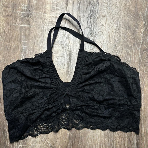 Aerie Hibiscus Lace Halter Bralette Size XL - Picture 6 of 6